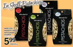 Fortinos SWEET CHILI, ROASTED & SALTED, SALT & PEPPER, UNSALTED, 200/225 G offer