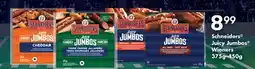 Fortinos SCHNEIDERS JUICY JUMBOS WIENERS, 375G–450G offer