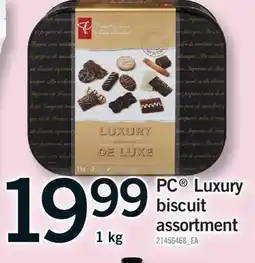 Fortinos PC LUXURY BISCUIT ASSORTMENT, 1 kg offer