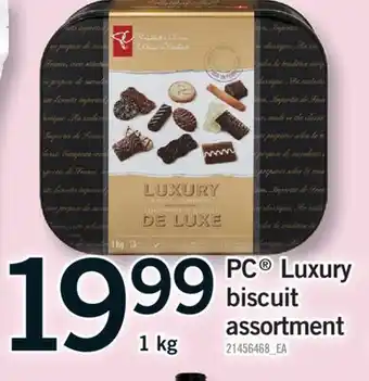 Fortinos PC LUXURY BISCUIT ASSORTMENT, 1 kg offer