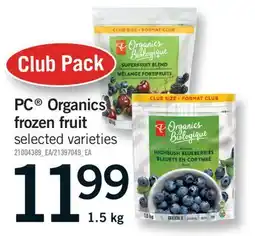Fortinos PC ORGANICS FROZEN FRUIT offer