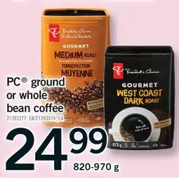 Fortinos PC GROUND OR WHOLE BEAN COFFEE, 820-970 g offer