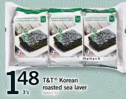 Fortinos T & T KOREAN ROASTED SEA LAVER, 3's offer