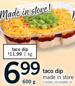 Fortinos TACO DIP, 600 G offer