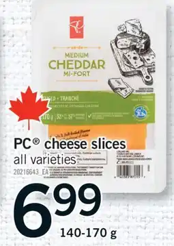 Fortinos PC CHEESE SLICES, 140-170 g offer