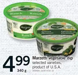 Fortinos MARZETTI VEGETABLE DIP, 340 G offer