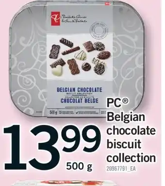 Fortinos PC BELGIAN CHOCOLATE BISCUIT COLLECTION, 500 G offer