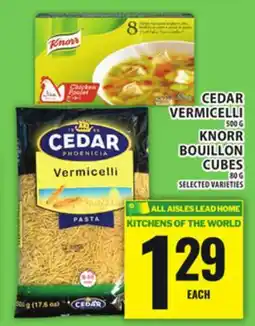 Food Basics CEDAR VERMICELLI OR KNORR BOUILLON CUBES offer