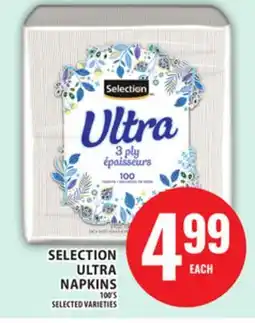 Food Basics SELECTION ULTRA NAPKINS offer