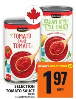 Food Basics SELECTION TOMATO SAUCE offer