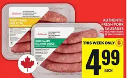 Food Basics AUTHENTIC FRESH PORK SAUSAGES offer