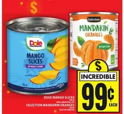 Food Basics DOLE MANGO SLICES OR SELECTION MANDARIN ORANGES offer