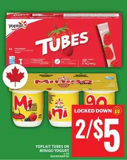 Food Basics YOPLAIT TUBES OR MINIGO YOGURT offer