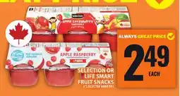 Food Basics SELECTION OR LIFE SMART FRUIT SNACKS offer