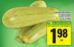 Food Basics GREEN OR GRAY ZUCCHINI offer
