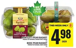 Food Basics BARTLETT PEAR BASKET offer