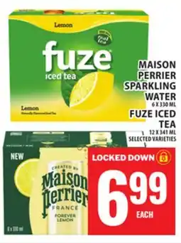 Food Basics MAISON PERRIER SPARKLING WATER OR FUZE ICED TEA offer