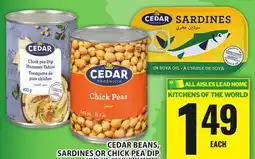 Food Basics CEDAR BEANS, SARDINES OR CHICK PEA DIP offer