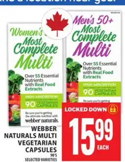 Food Basics WEBBER NATURALS MULTI VEGETARIAN CAPSULES offer