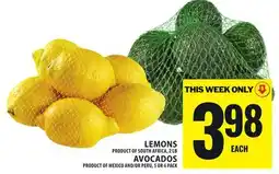 Food Basics LEMONS OR AVOCADOS offer