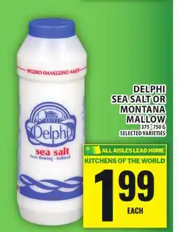 Food Basics DELPHI SEA SALT OR MONTANA MALLOW offer