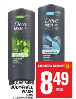 Food Basics DOVE MEN BODY+FACE WASH offer