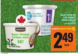Food Basics SELECTION OR LIFE SMART SOUR CREAM offer