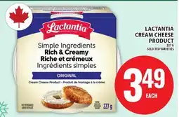 Food Basics LACTANTIA CREAM CHEESE PRODUCT offer