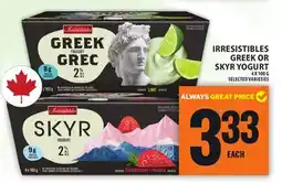 Food Basics IRRESISTIBLES GREEK OR SKYR YOGURT offer