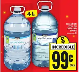 Food Basics SELECTION STILL OR DISTILLED WATER offer