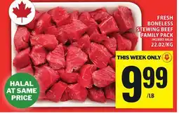 Food Basics FRESH BONELESS STEWING BEEF FAMILY PACK offer