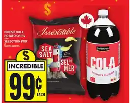 Food Basics IRRESISTIBLE POTATO CHIPS OR SELECTION POP offer