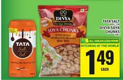 Food Basics TATA SALT OR DIVYA SOYA CHUNKS offer