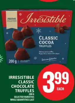 Food Basics IRRESISTIBLE CLASSIC CHOCOLATE TRUFFLES offer
