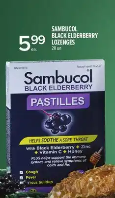 Metro SAMBUCOL BLACK ELDERBERRY LOZENGES offer