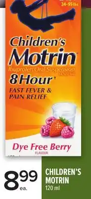 Metro CHILDREN'S MOTRIN offer