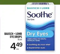 Metro BAUSCH + LOMB EYE DROPS offer