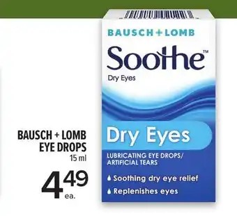 Metro BAUSCH + LOMB EYE DROPS offer