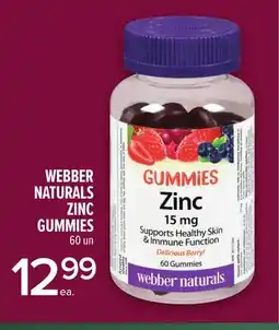 Metro WEBBER NATURALS ZINC GUMMIES offer