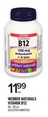 Metro WEBBER NATURALS VITAMIN B12 offer