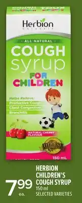 Metro HERBION CHILDREN'S COUGH SYRUP offer