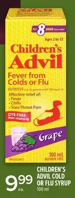 Metro CHILDREN'S ADVIL COLD OR FLU SYRUP offer