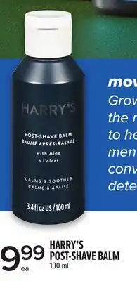 Metro HARRY'S POST-SHAVE BALM offer