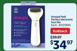 Walmart Amopé Pedi Perfect electronic foot file offer