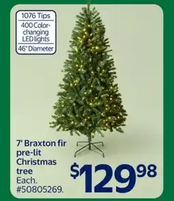 Walmart 7' Braxton fir pre-lit Christmas tree offer