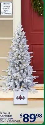 Walmart 5' Pre-lit Christmas porch tree offer