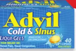 Walmart Advil Cold & Sinus Plus 40s or Flu 36s offer