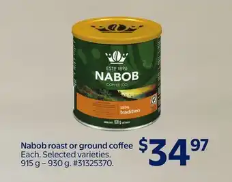Walmart Nabob roast or ground coffee offer