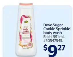 Walmart Dove Sugar Cookie Sprinkle body wash offer