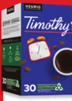 Walmart Timothy's Krispy Kreme or The Original Donut Shop K-Cup coffee 30s offer